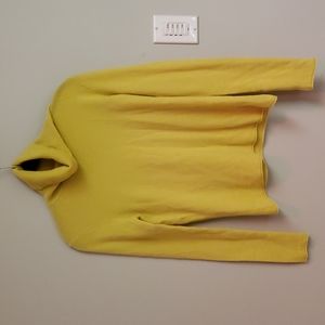 Bright yellow cashmere turtleneck